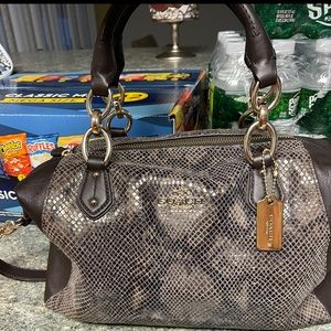Coach snake skin handbag